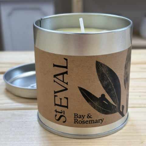 Bay and Rosemary Candle Tin